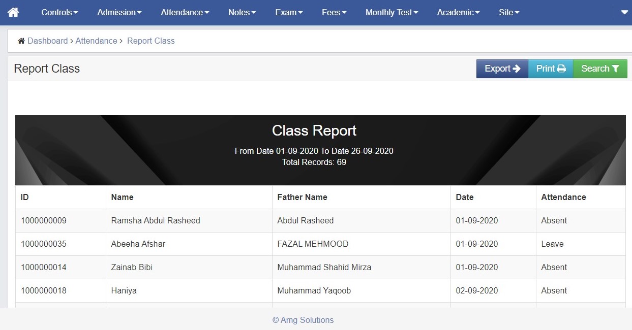 Class Attendance