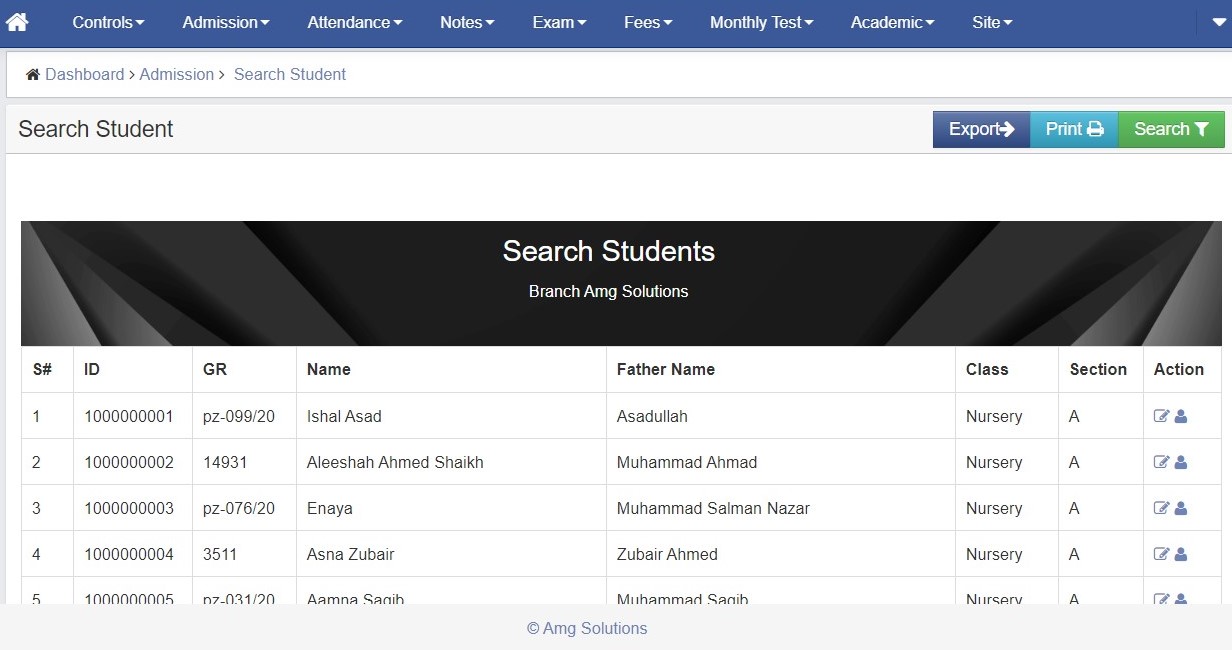 Search Students